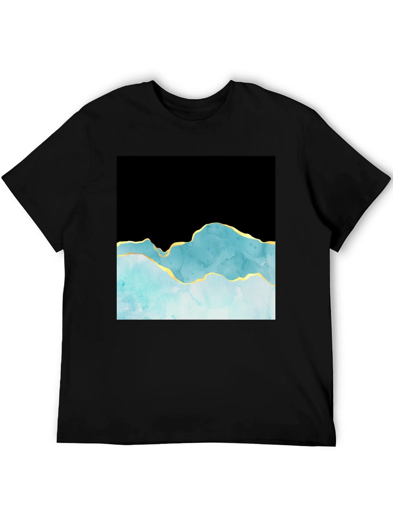 Abstract Mountain T-Shirt - Black
