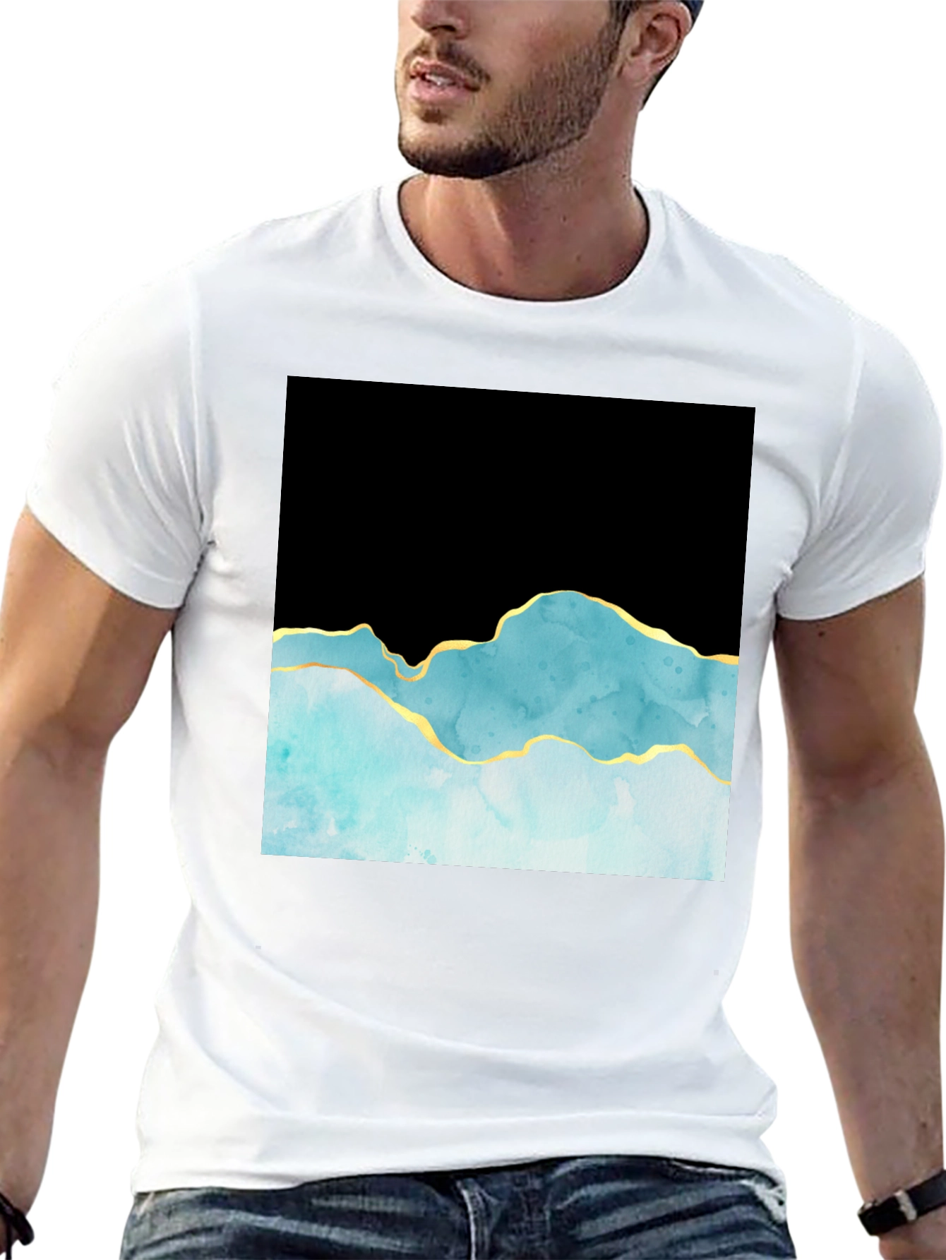 Abstract Mountain T-Shirt - Black