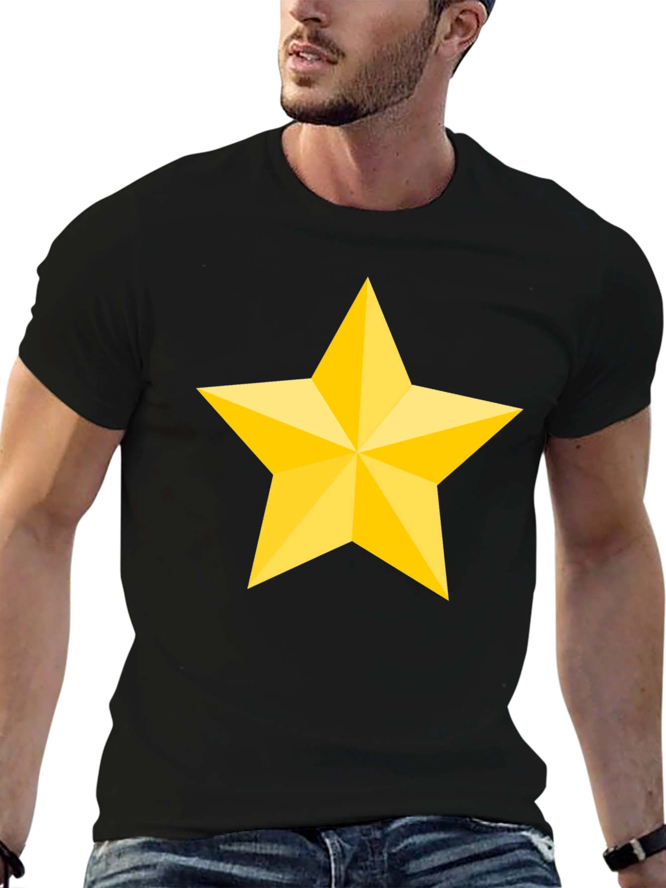 Bold Star Graphic Black T-Shirt