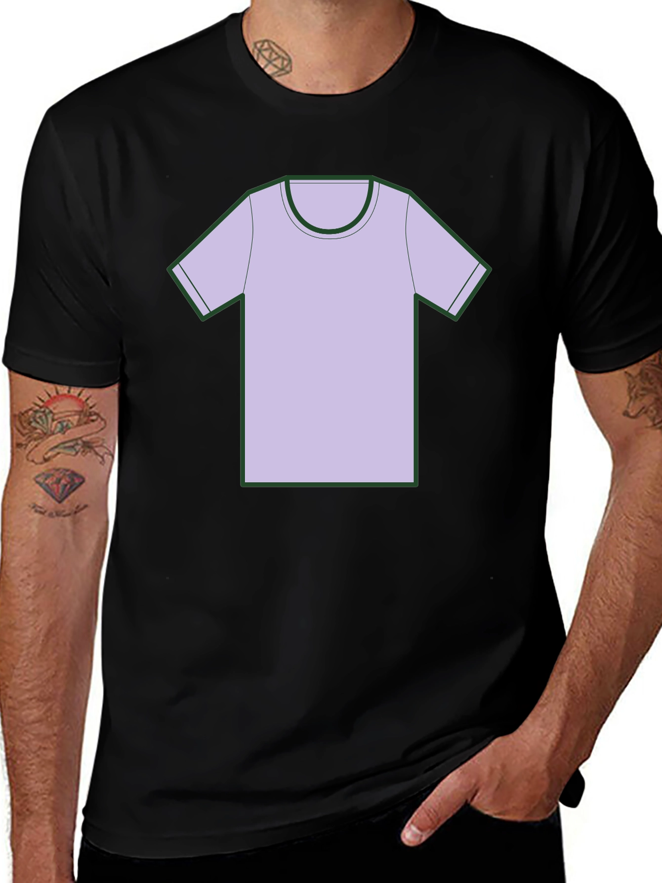 Black T-Shirt with Graphic Tee Design