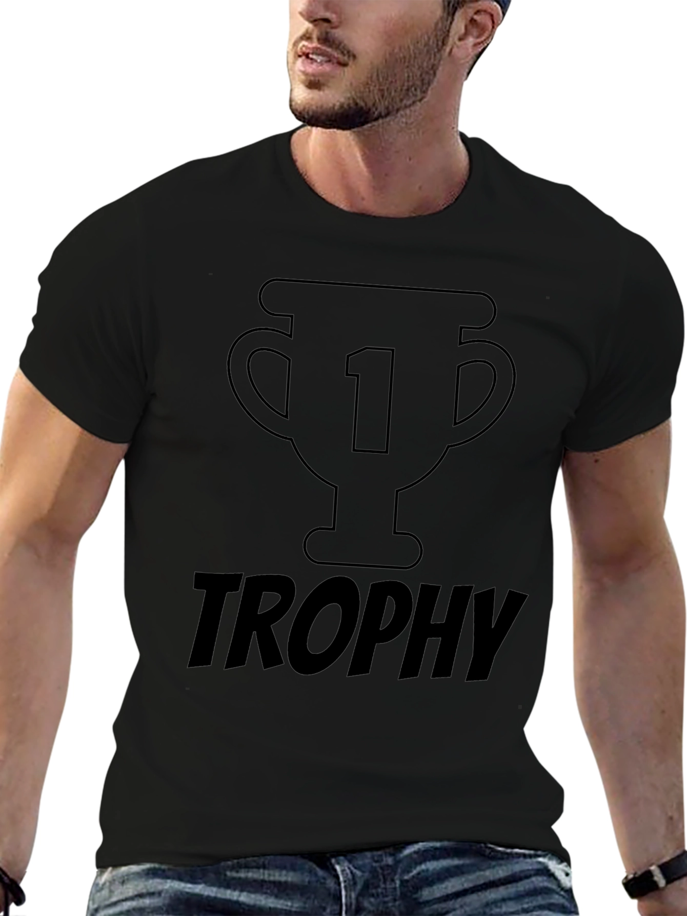 Trophy Number One Black T-Shirt