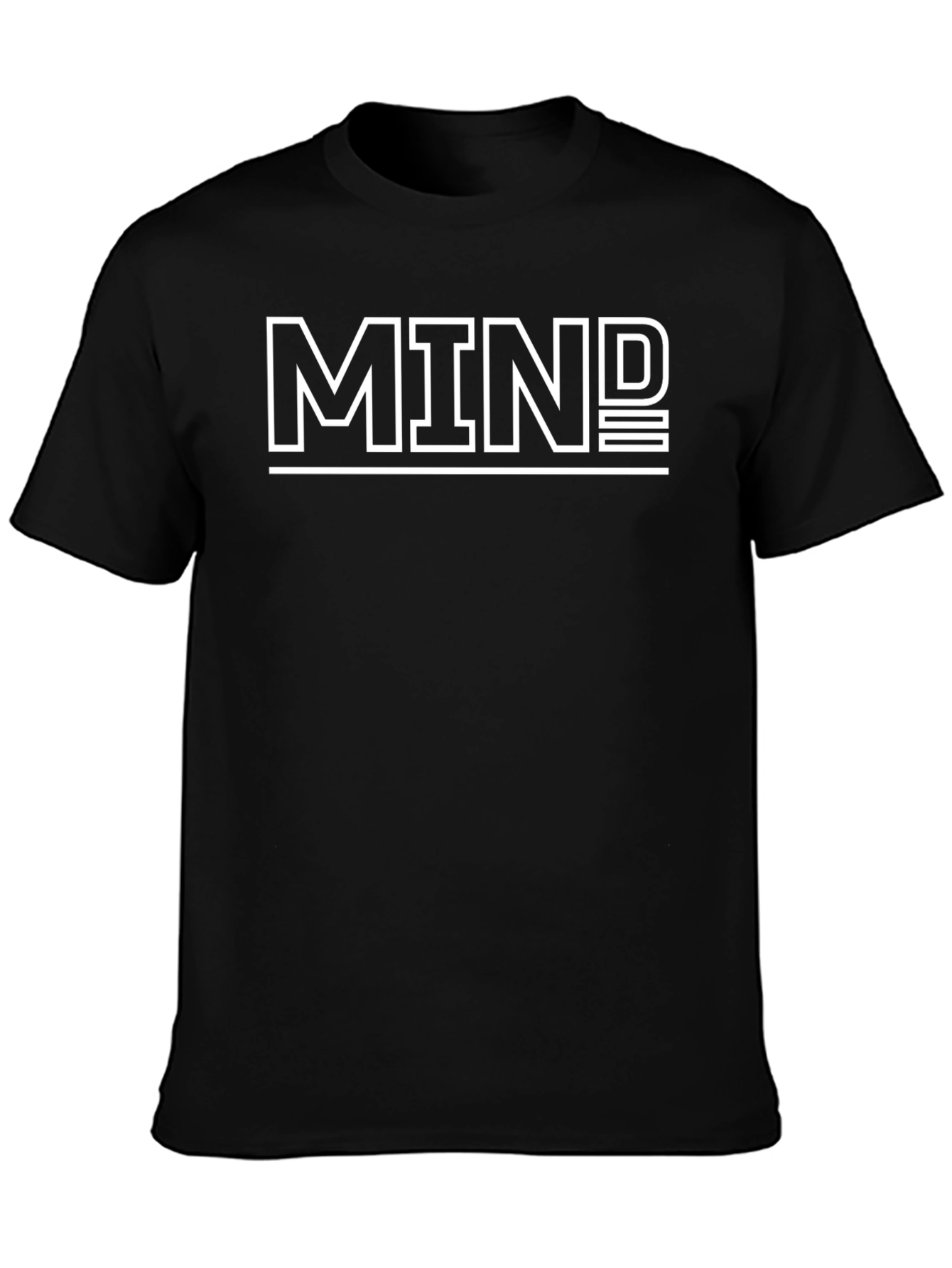 Mind Graphic Tee - Black Casual T-Shirt