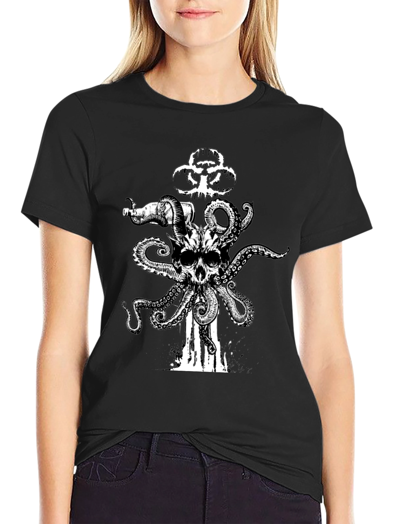 Skull Octopus Biohazard T-Shirt
