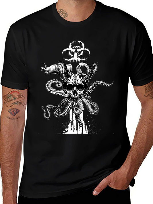 Skull Octopus Biohazard T-Shirt