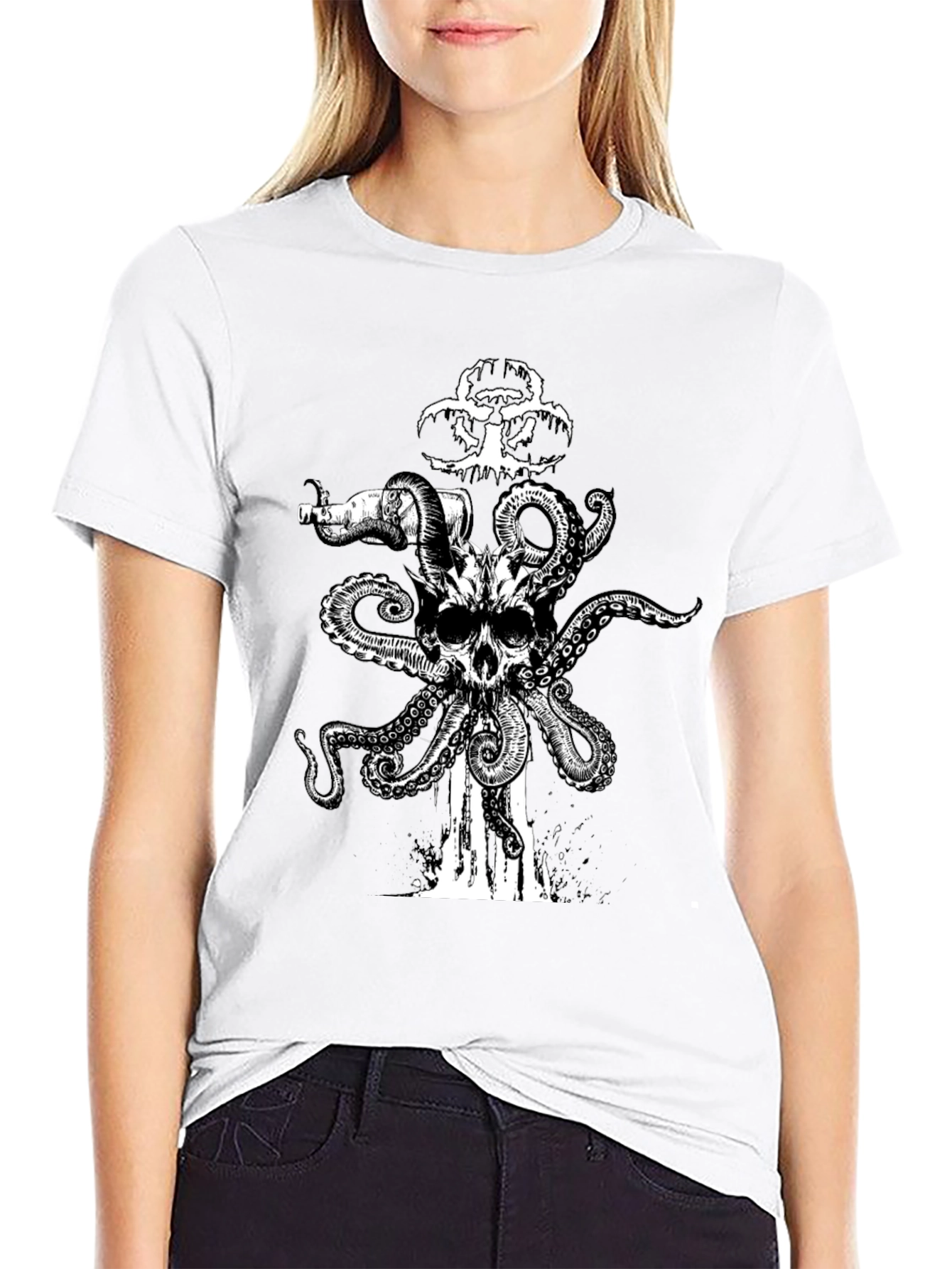 Skull Octopus Biohazard T-Shirt