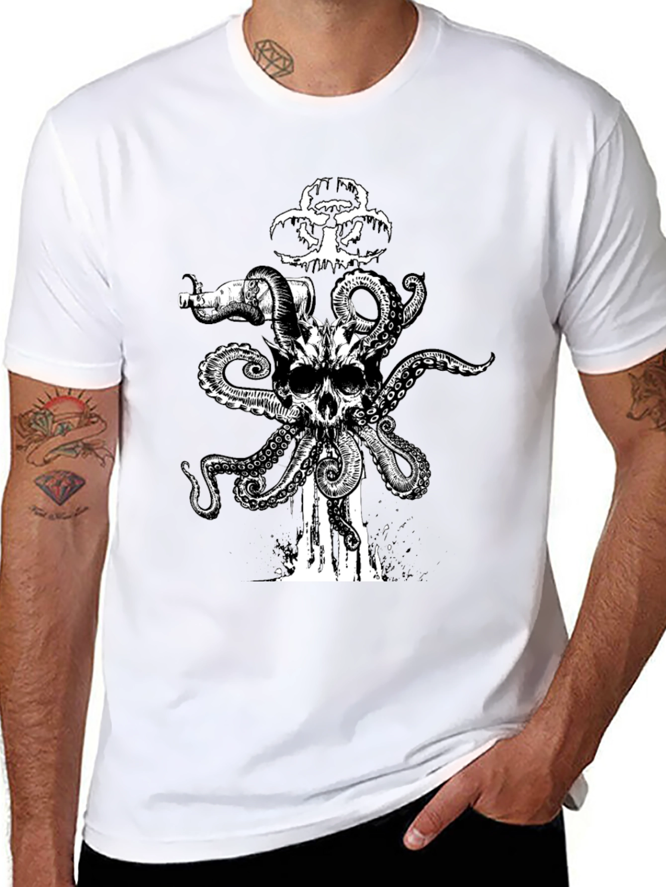 Skull Octopus Biohazard T-Shirt