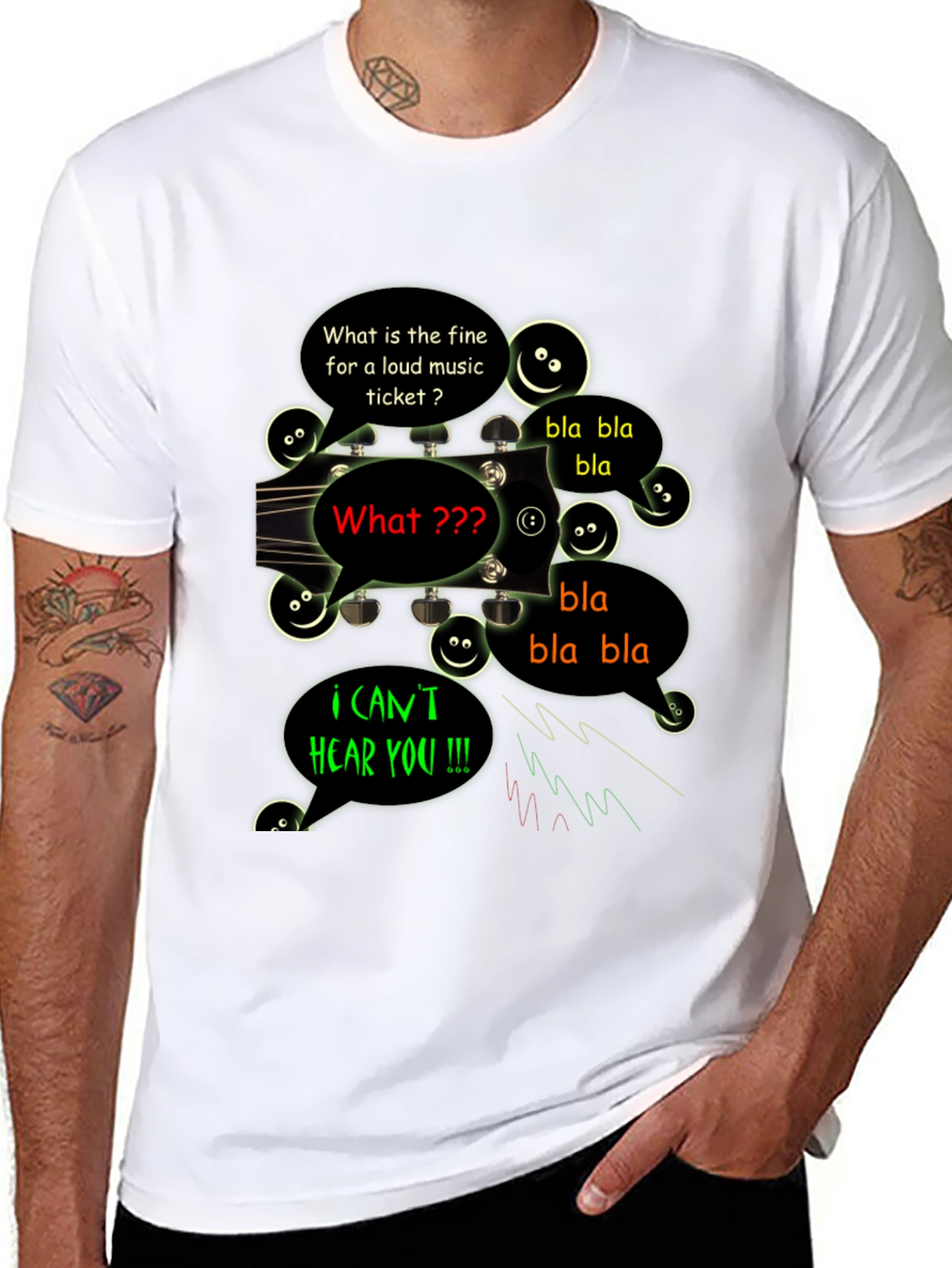 Funny Cant Hear You Music T-Shirt