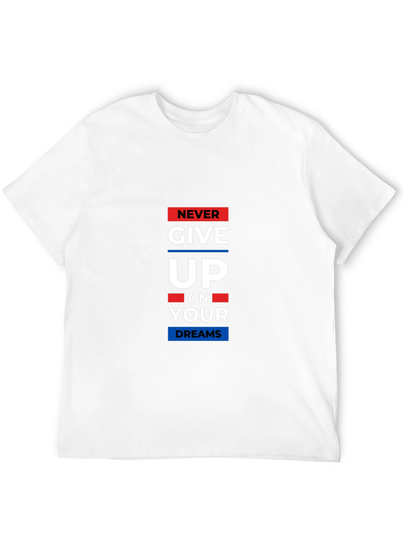 Never Give Up Graphic T-Shirt - Black