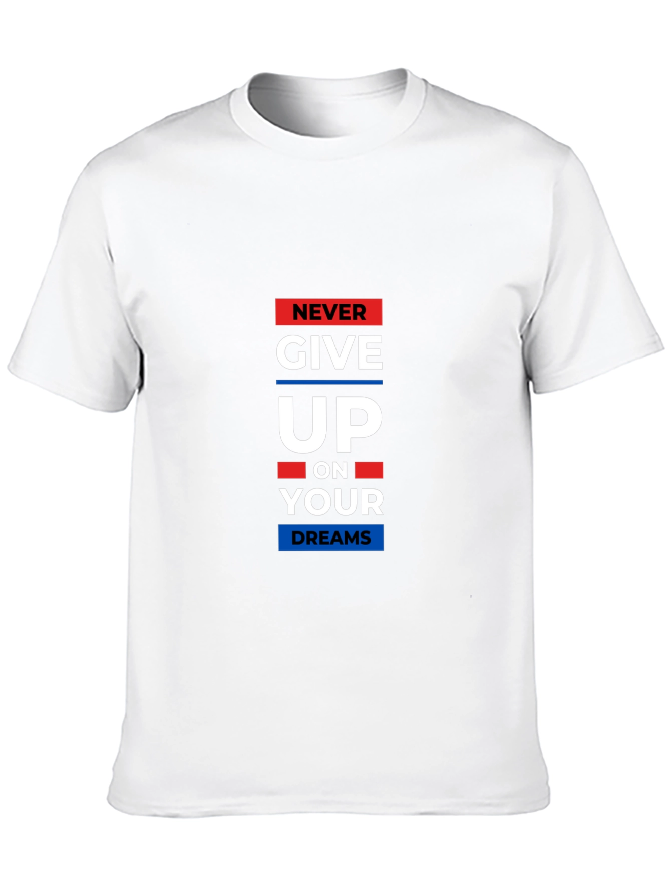 Never Give Up Graphic T-Shirt - Black