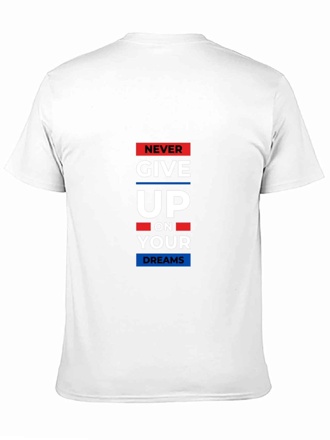 Never Give Up Graphic T-Shirt - Black