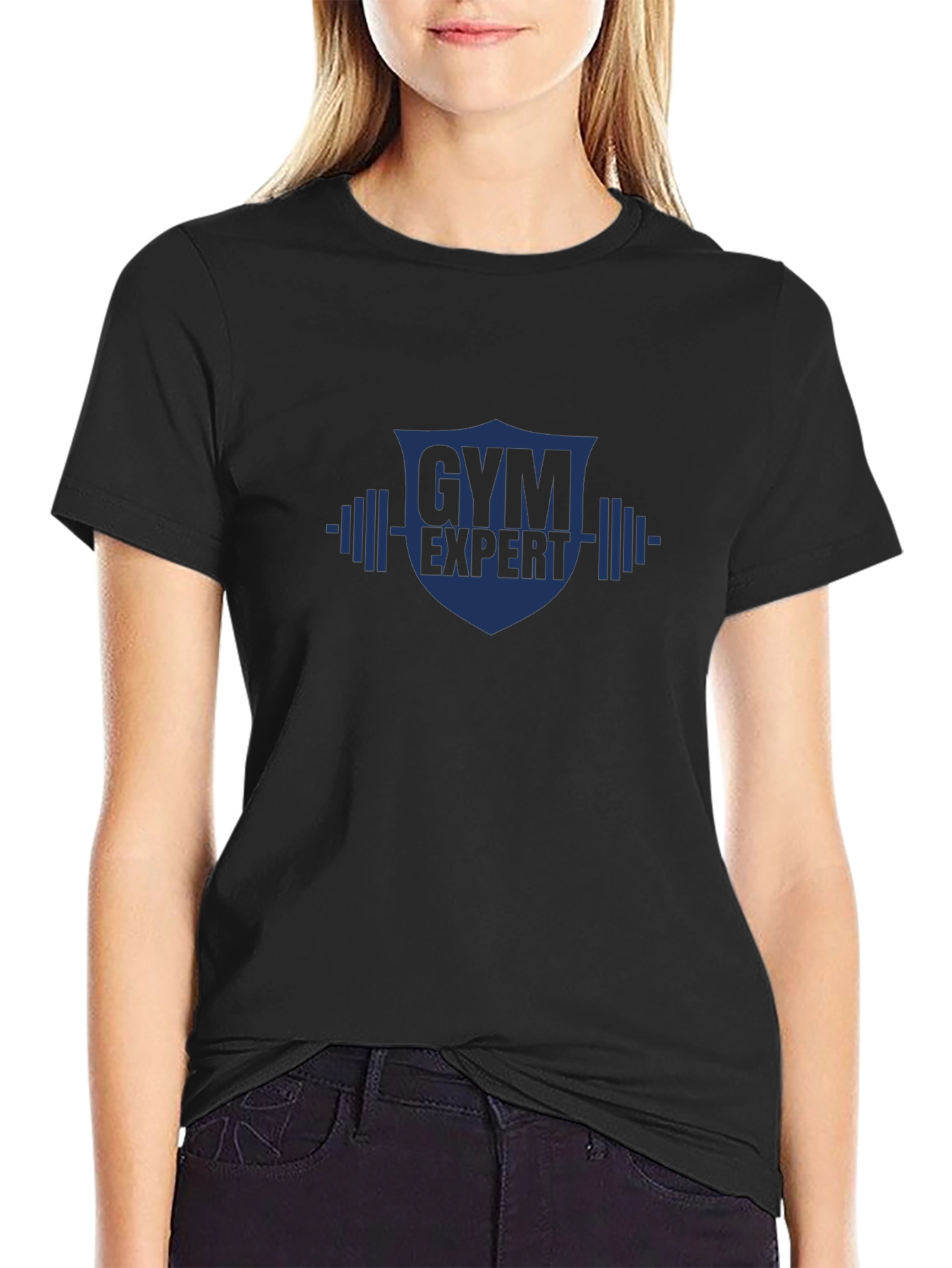 Gym Expert Graphic T-Shirt - Black Cotton Tee