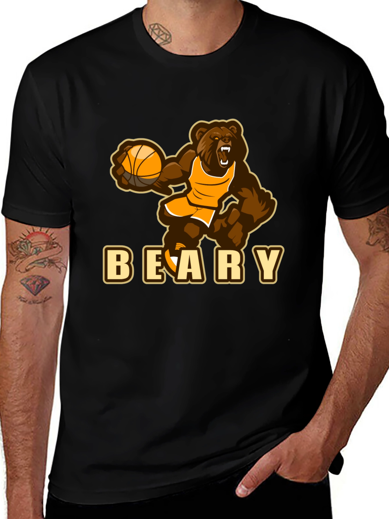 Beary Basketball T-Shirt - Funny Sports Tee