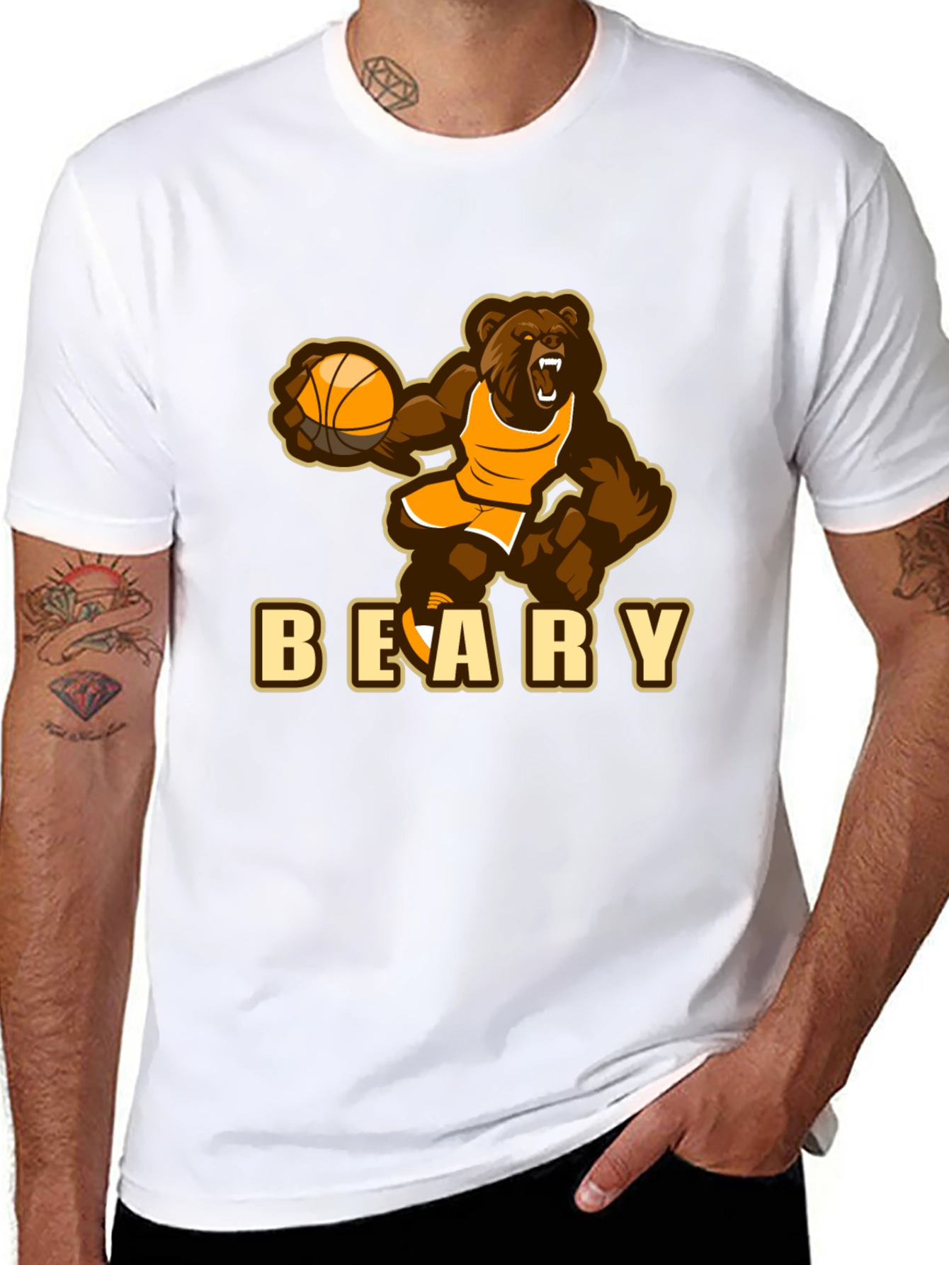 Beary Basketball T-Shirt - Funny Sports Tee
