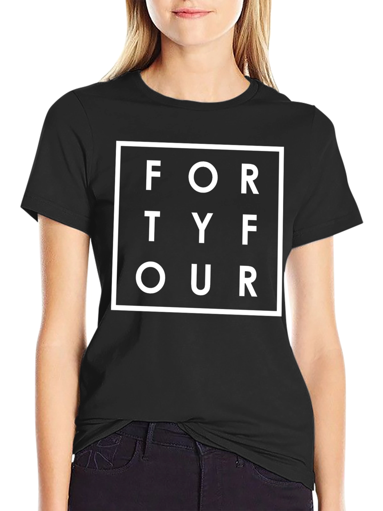 FORTY FOUR Graphic T-Shirt - Stylish Black Tee