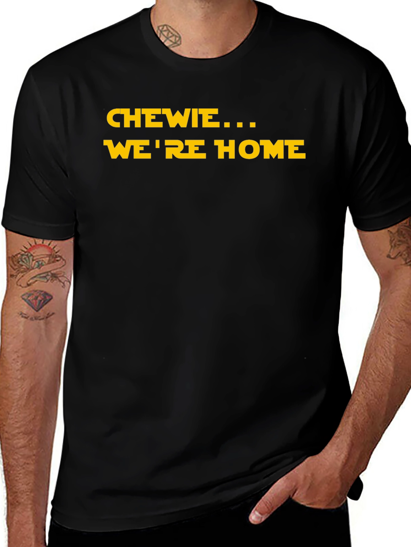 Chewie Were Home Black T-Shirt