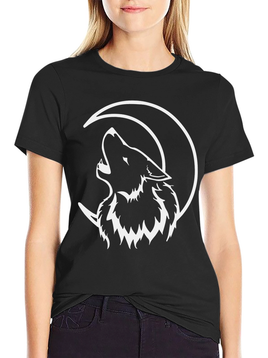 Wolf Moon T-Shirt - Black Graphic Tee