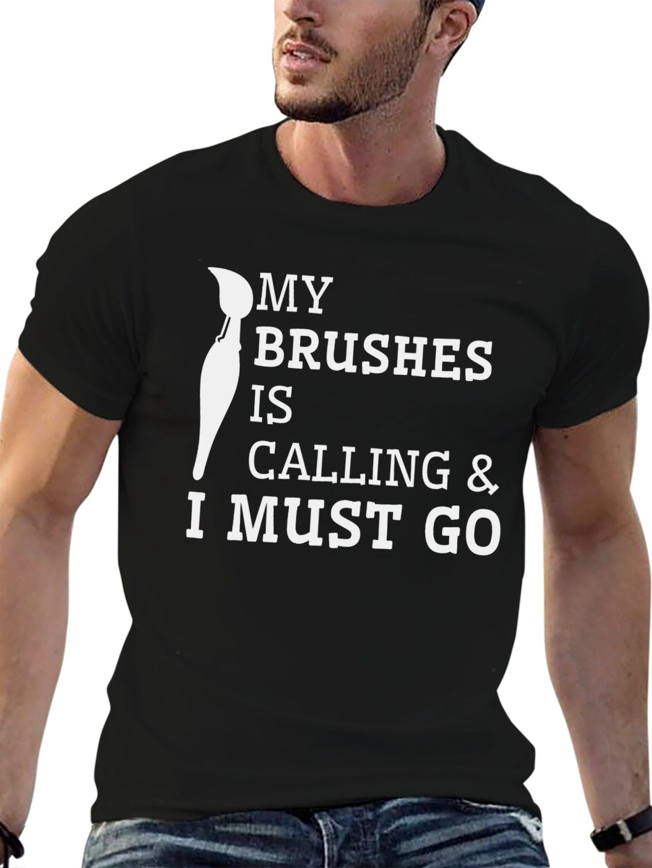 My Brushes Are Calling Black T-Shirt