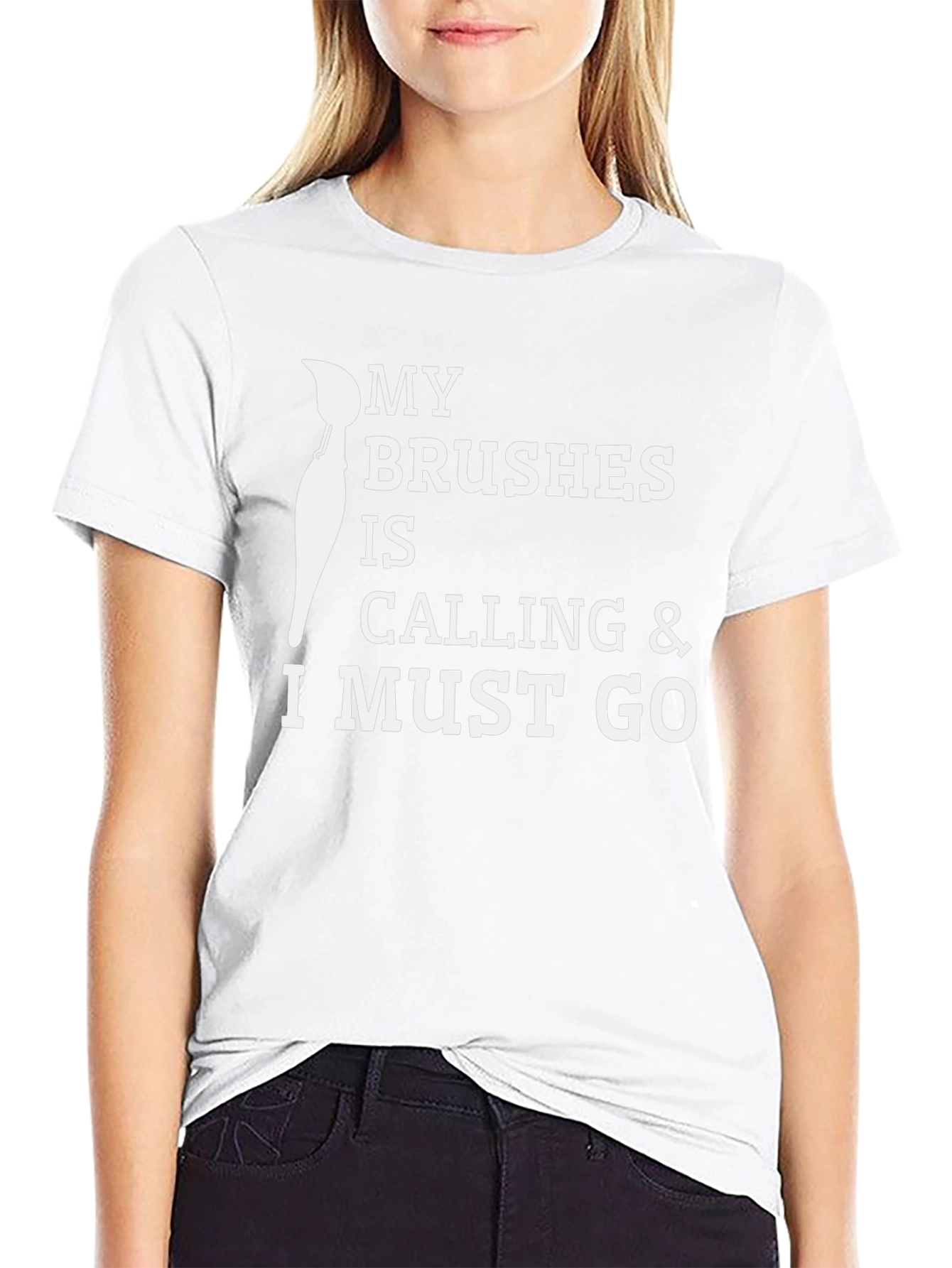 My Brushes Are Calling Black T-Shirt
