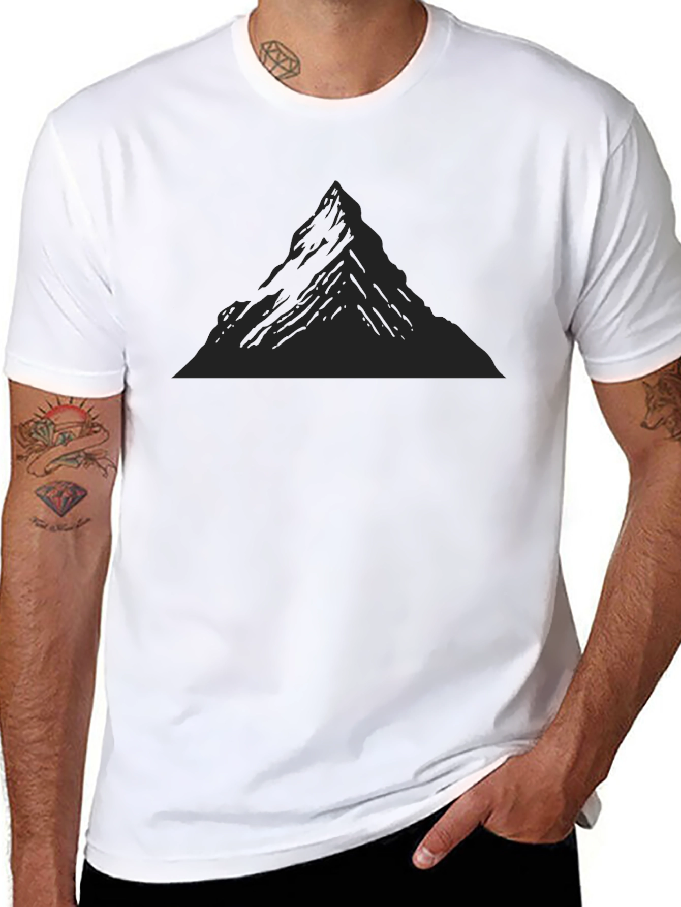 Mountain Peak Graphic T-Shirt - Soft Cotton Blend