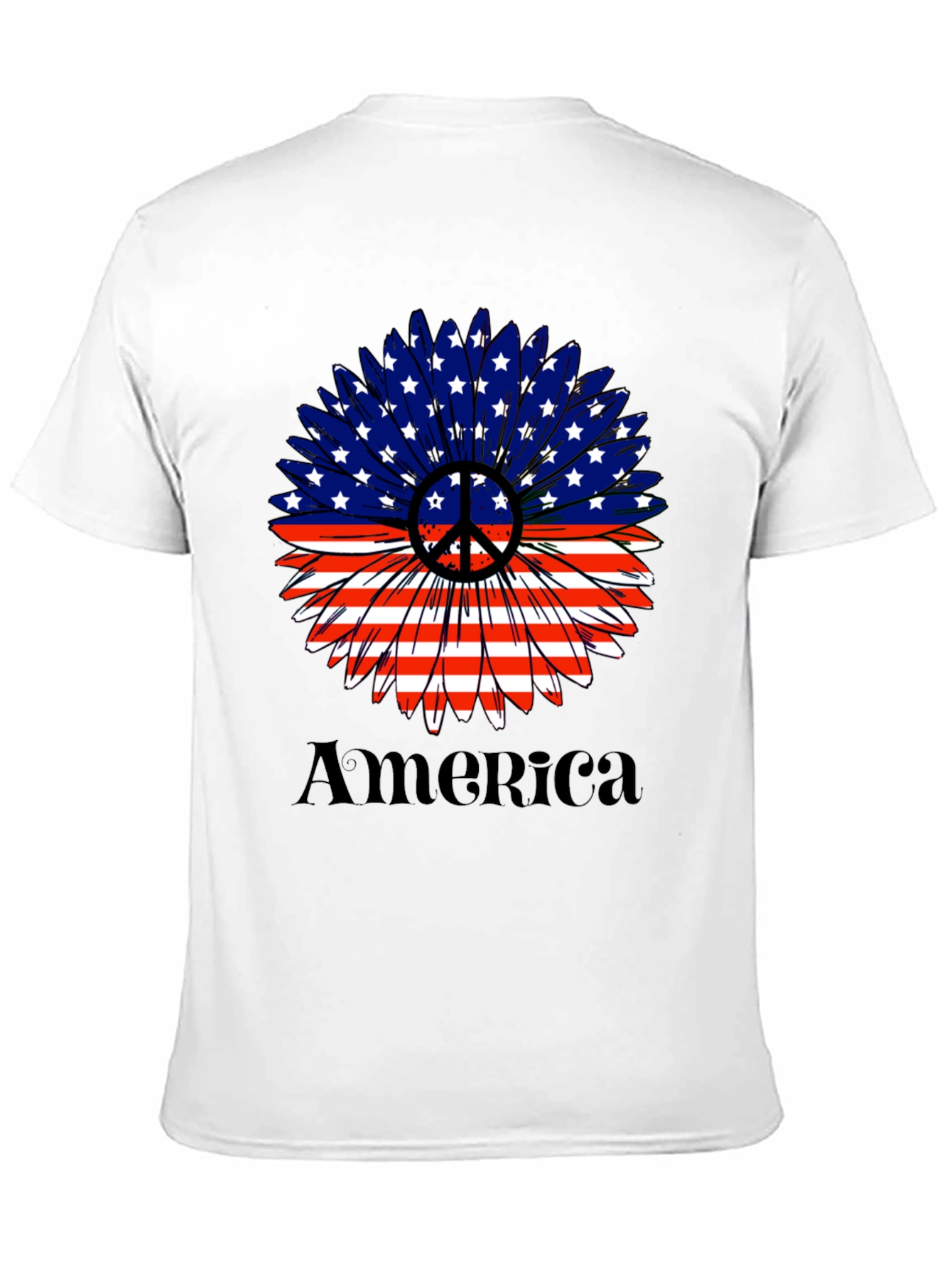 Patriotic Peace Sunflower T-Shirt
