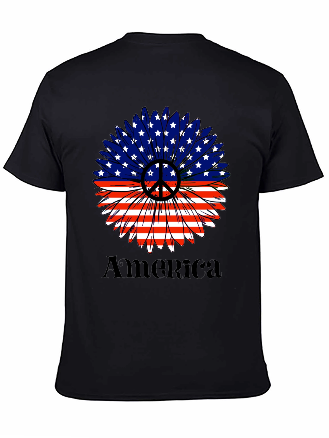 Patriotic Peace Sunflower T-Shirt