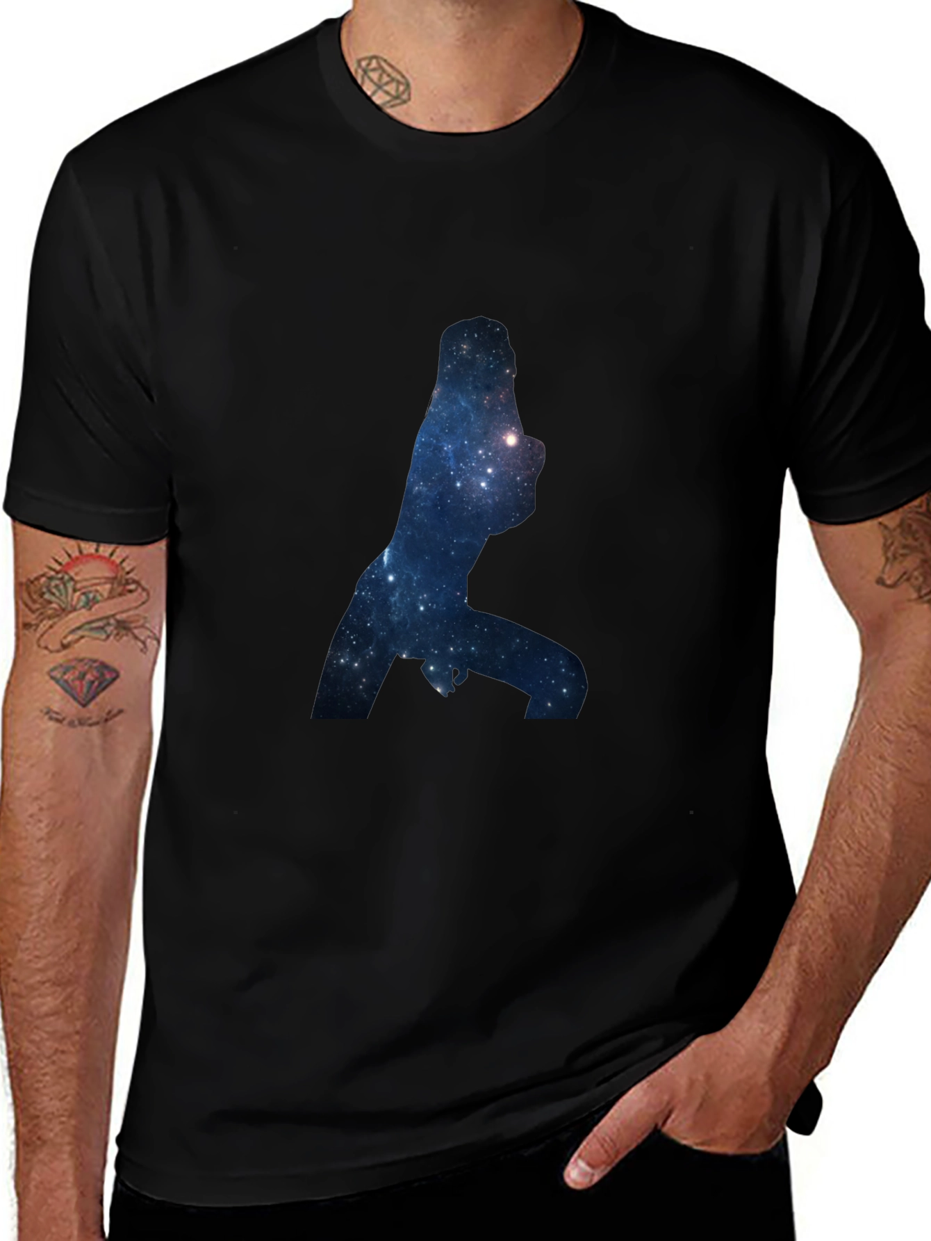 Galaxy Silhouette Black T-Shirt