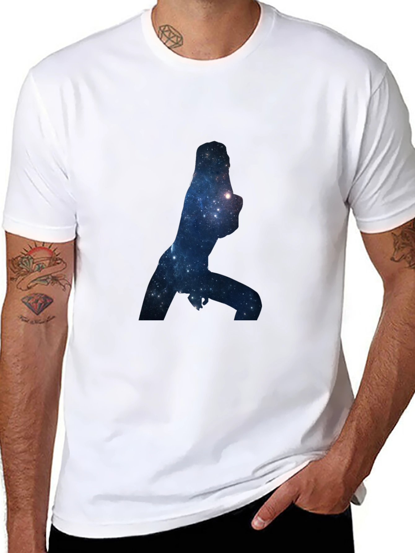 Galaxy Silhouette Black T-Shirt