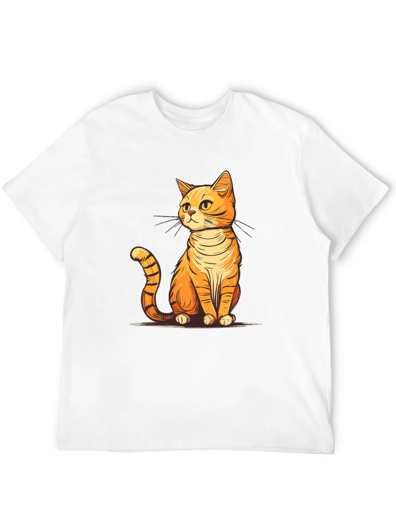 Cute Cartoon Cat T-Shirt - Unisex Black Tee