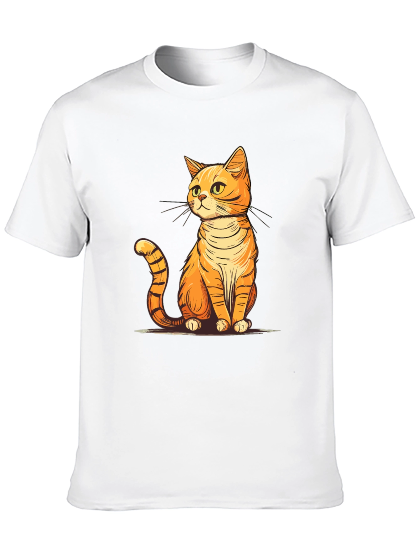 Cute Cartoon Cat T-Shirt - Unisex Black Tee