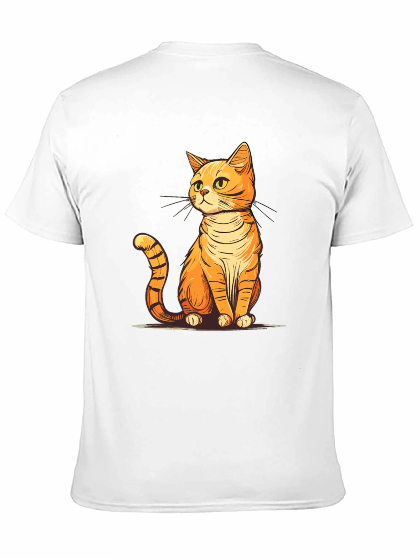 Cute Cartoon Cat T-Shirt - Unisex Black Tee