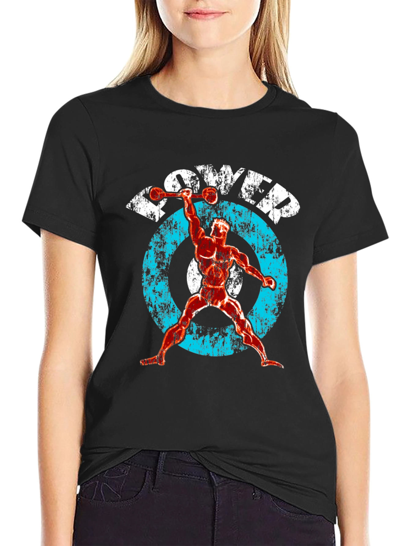 Power Lifter Graphic Tee - Black