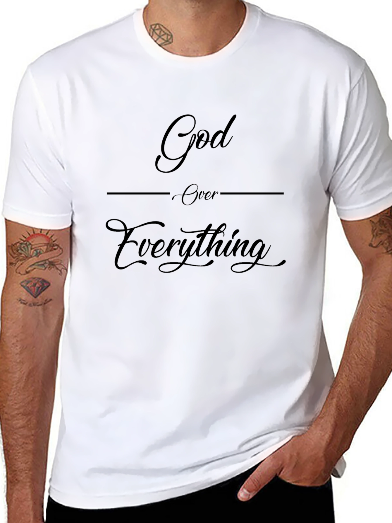 God Over Everything Black Graphic Tee
