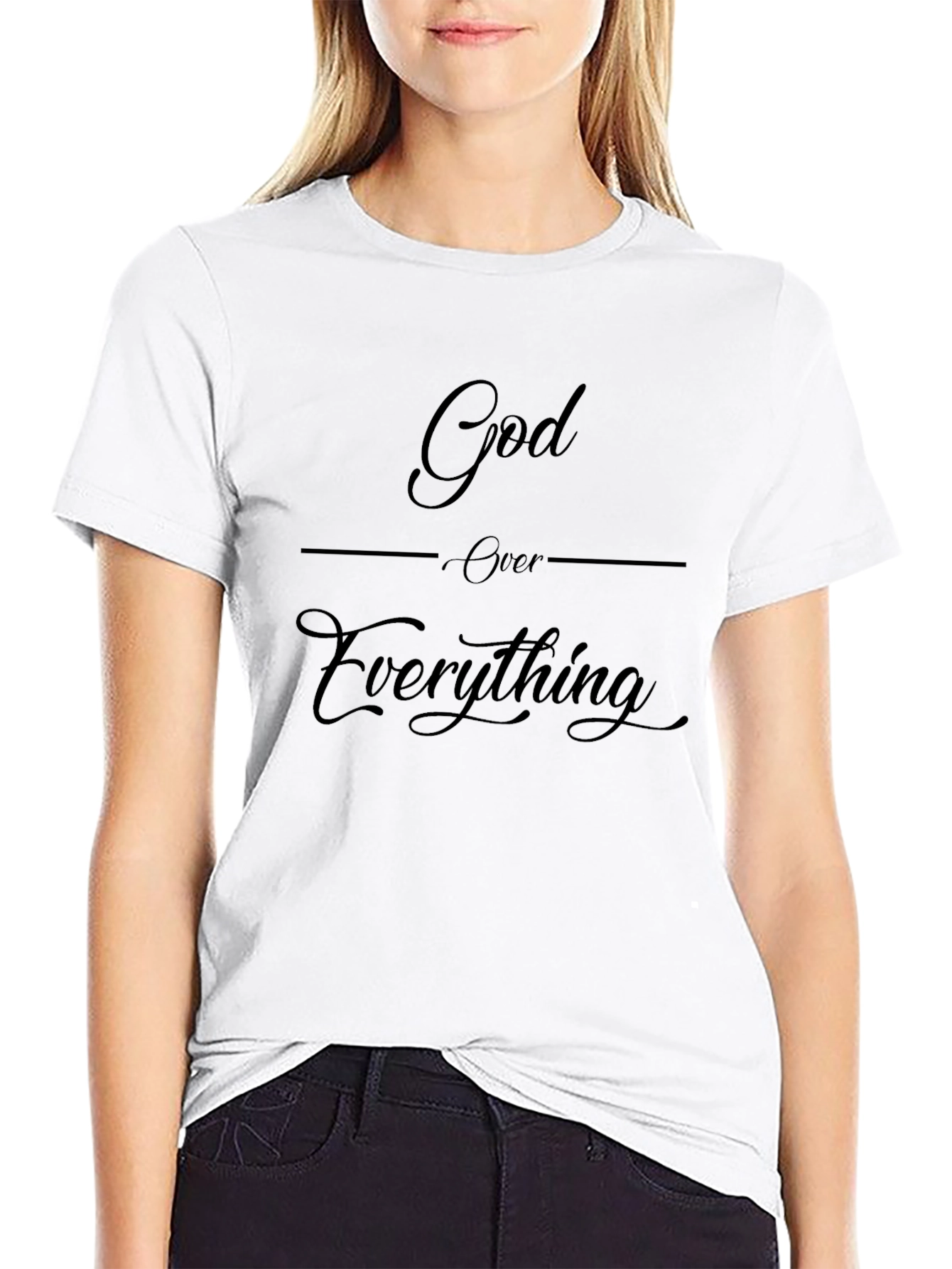 God Over Everything Black Graphic Tee