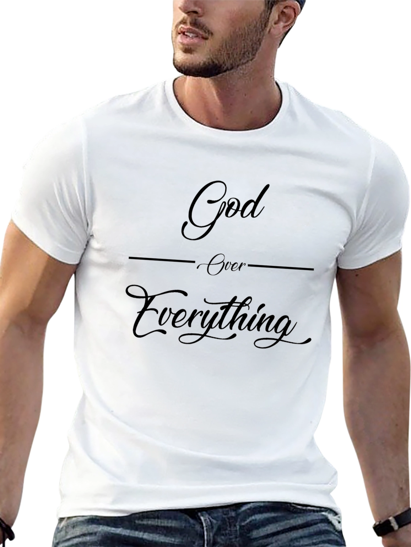 God Over Everything Black Graphic Tee