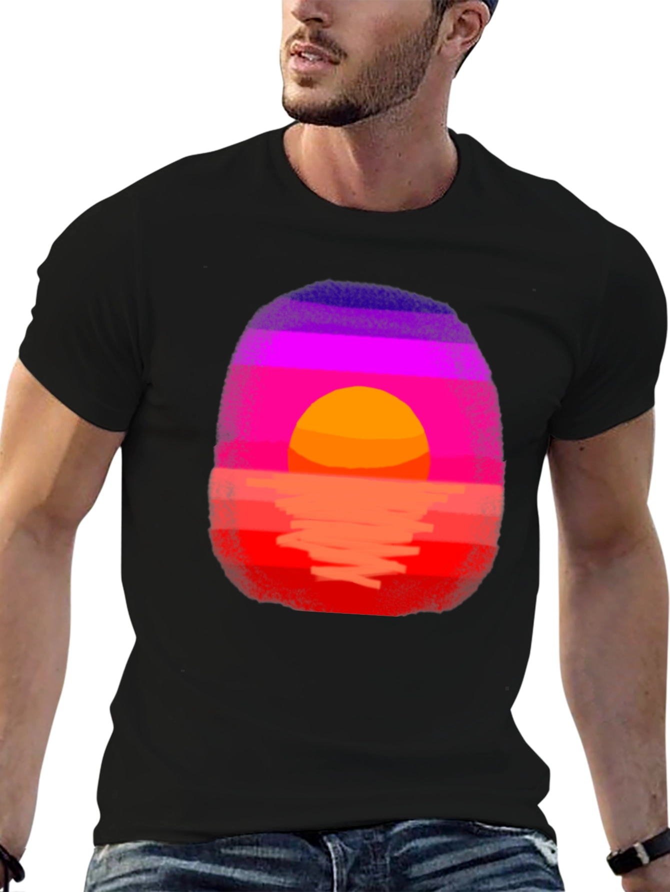 Sunset Graphic Tee - Retro Horizon Design