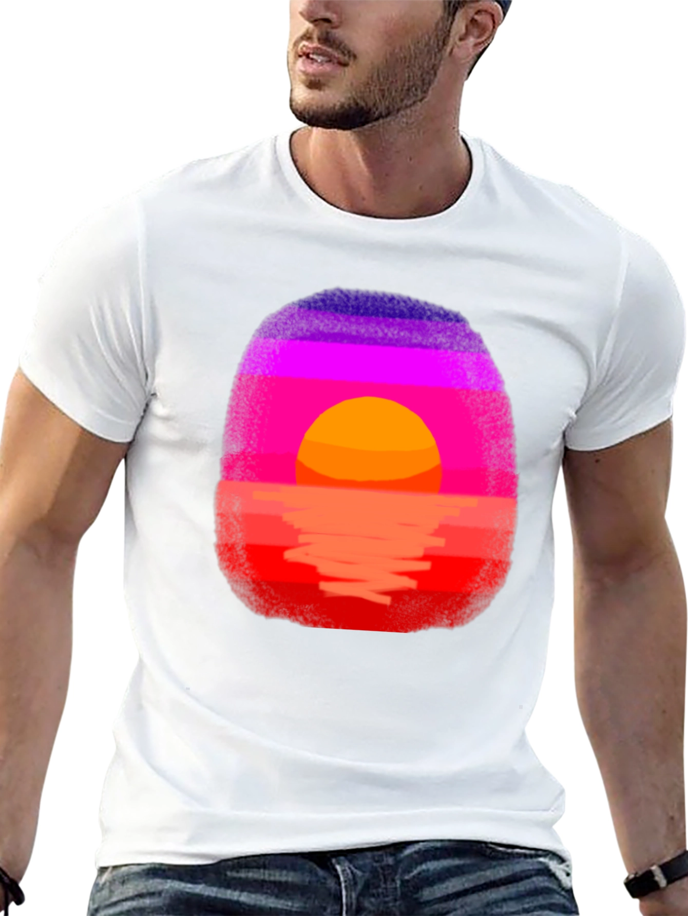 Sunset Graphic Tee - Retro Horizon Design
