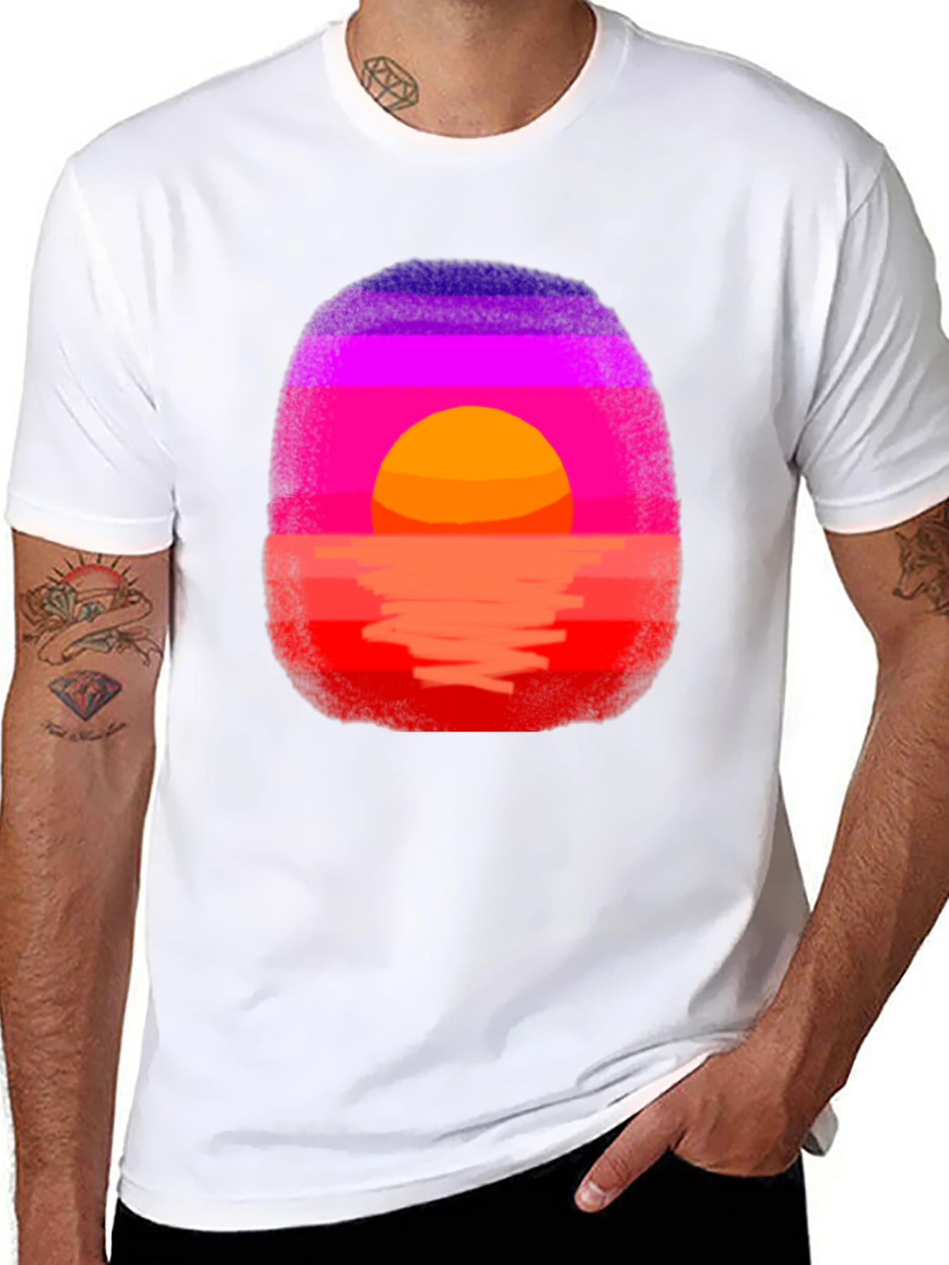 Sunset Graphic Tee - Retro Horizon Design