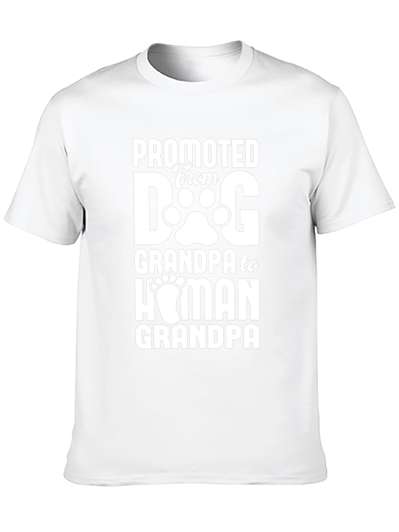 Promoted to Human Grandpa Black T-Shirt