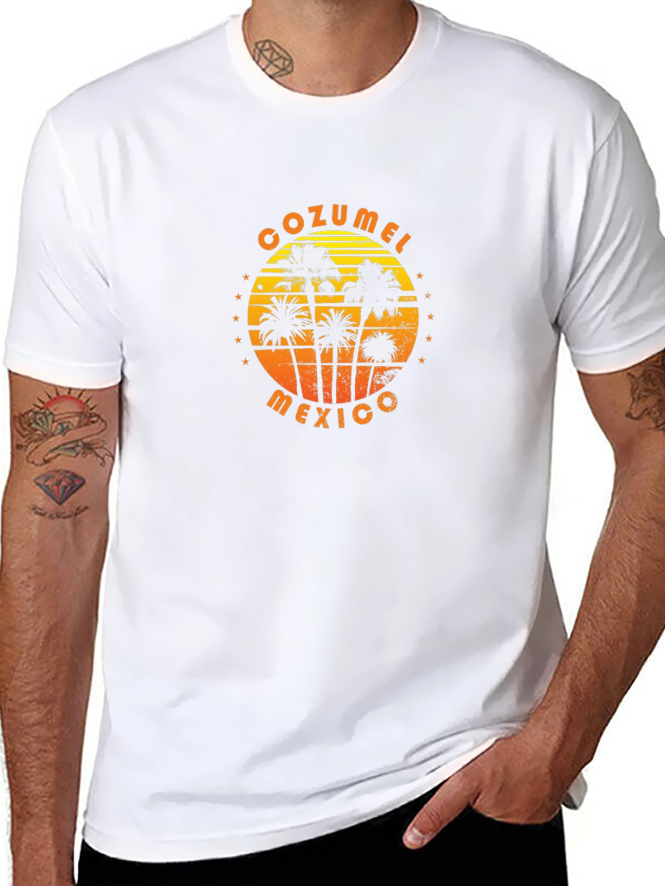 Cozumel Mexico Palm Tree Graphic T-Shirt