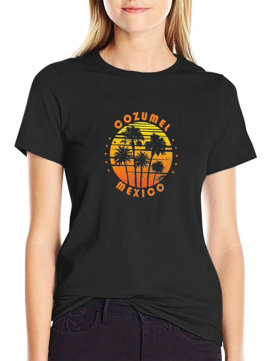 Cozumel Mexico Palm Tree Graphic T-Shirt