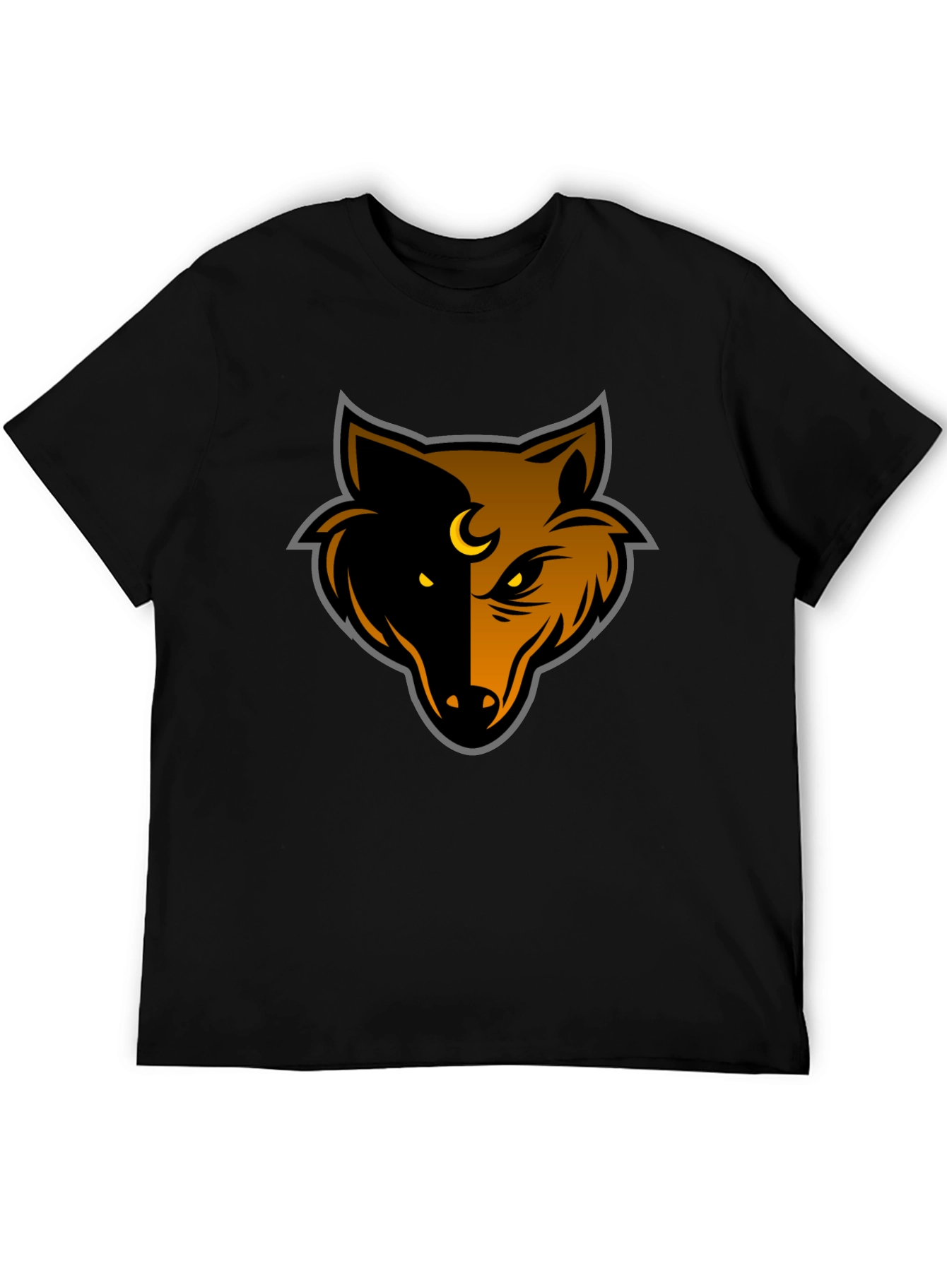 Two-Faced Wolf Graphic Tee - Bold Unique Design