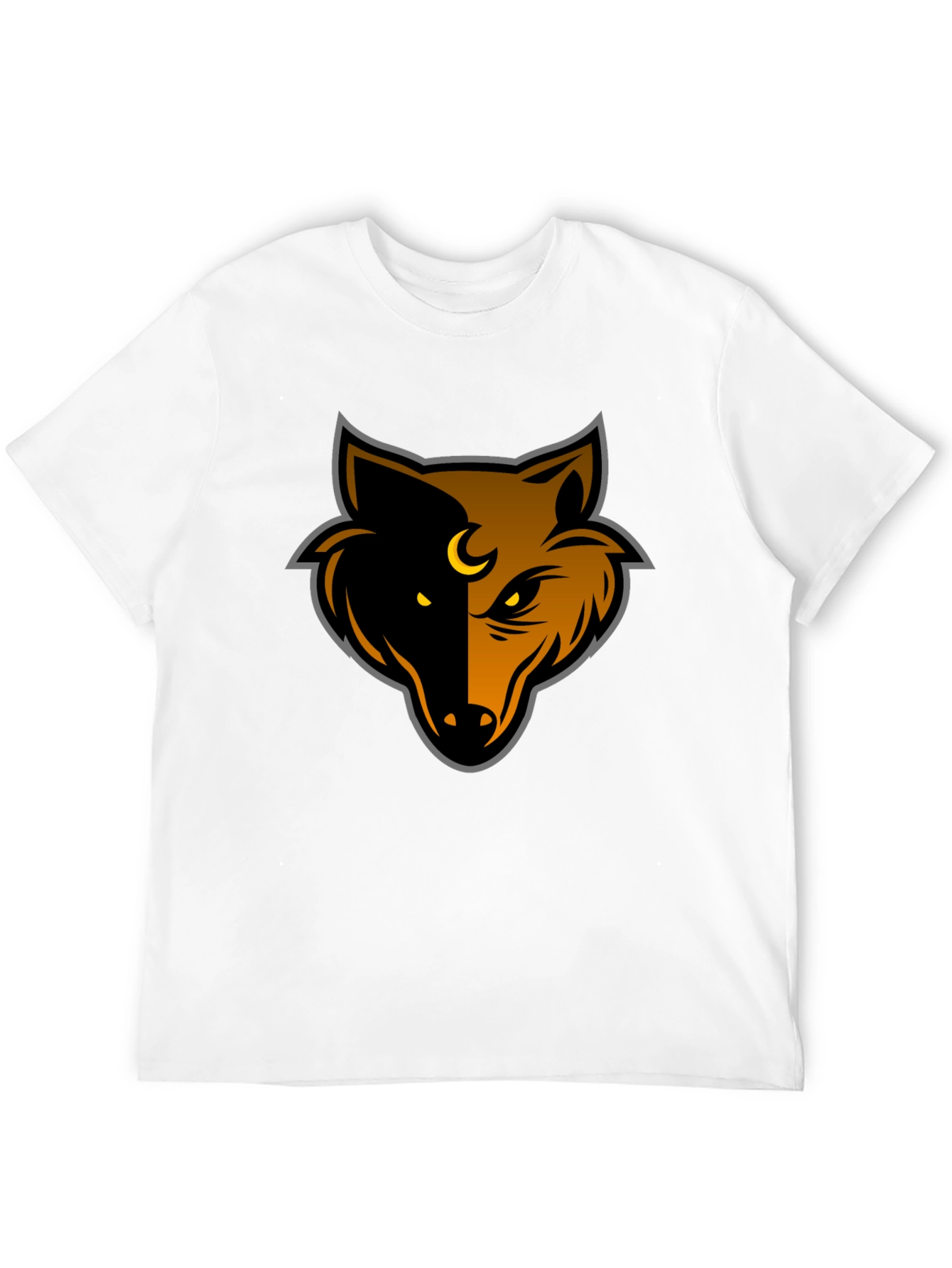 Two-Faced Wolf Graphic Tee - Bold Unique Design
