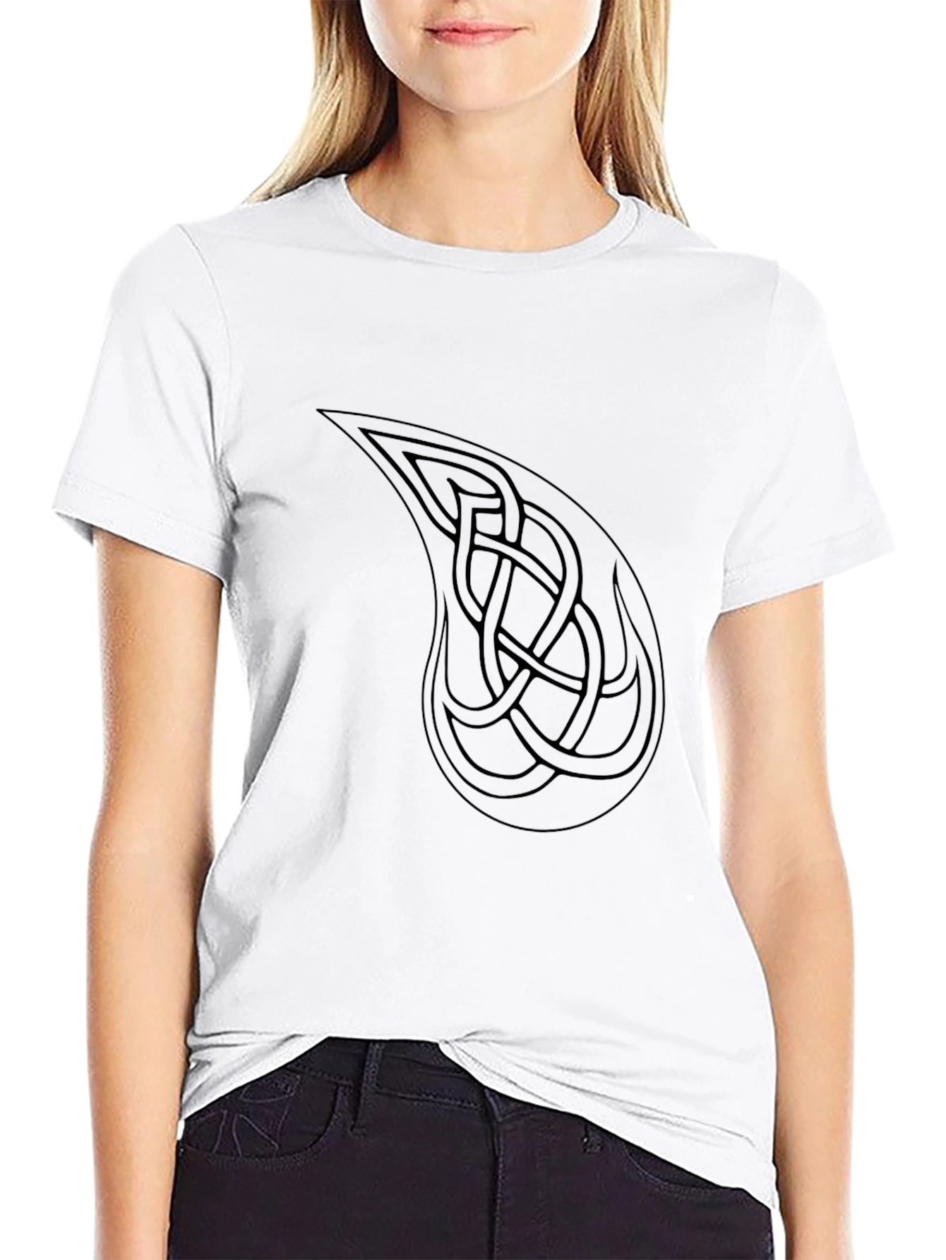 Celtic Knot Paisley Graphic Tee - Black