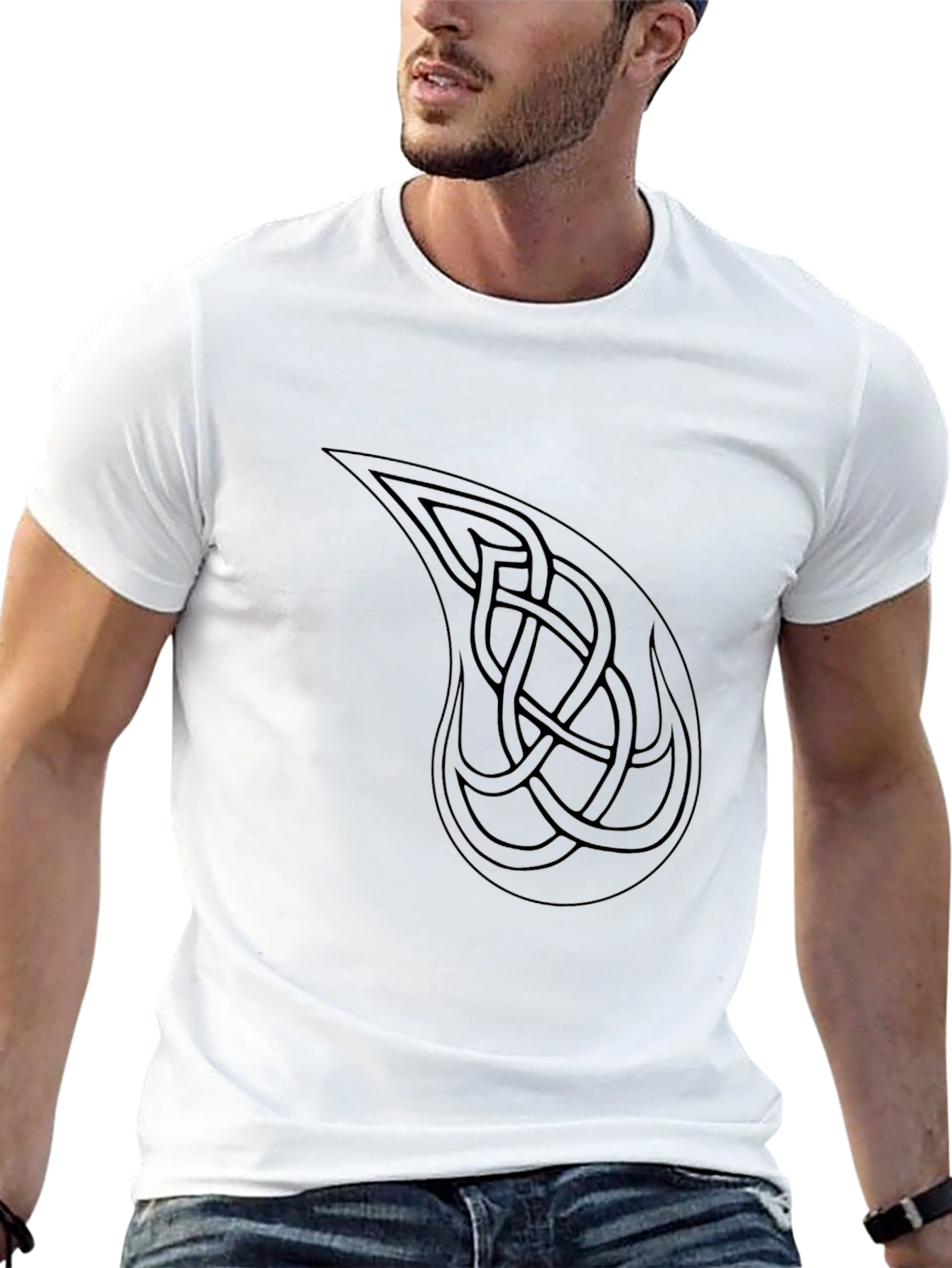 Celtic Knot Paisley Graphic Tee - Black