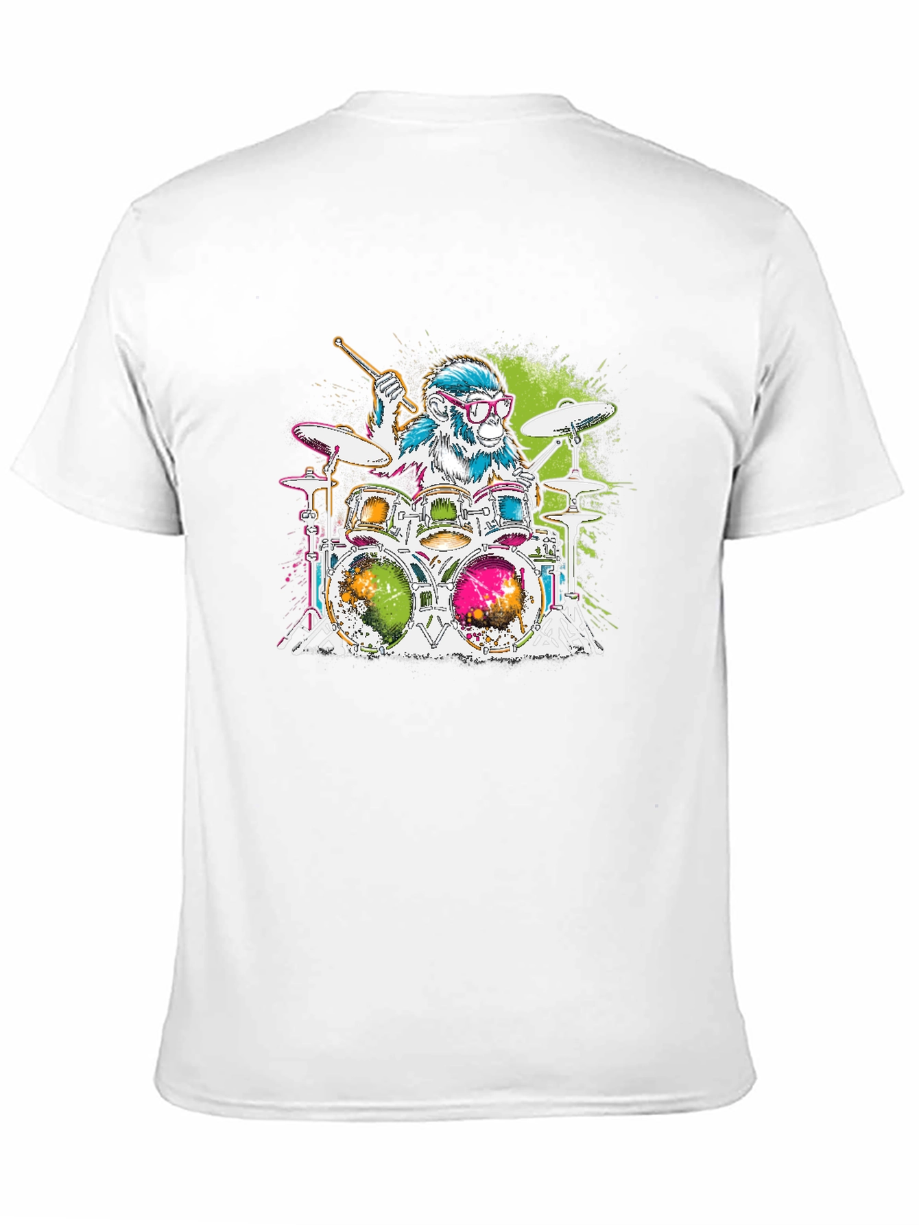 Monkey Drummer Graphic Tee - Rock Out in Style!