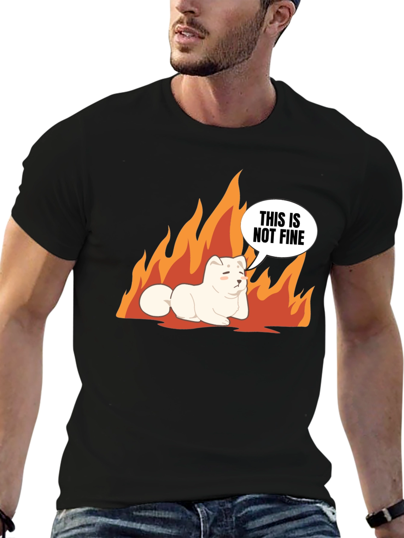 This is Not Fine Dog Meme T-Shirt