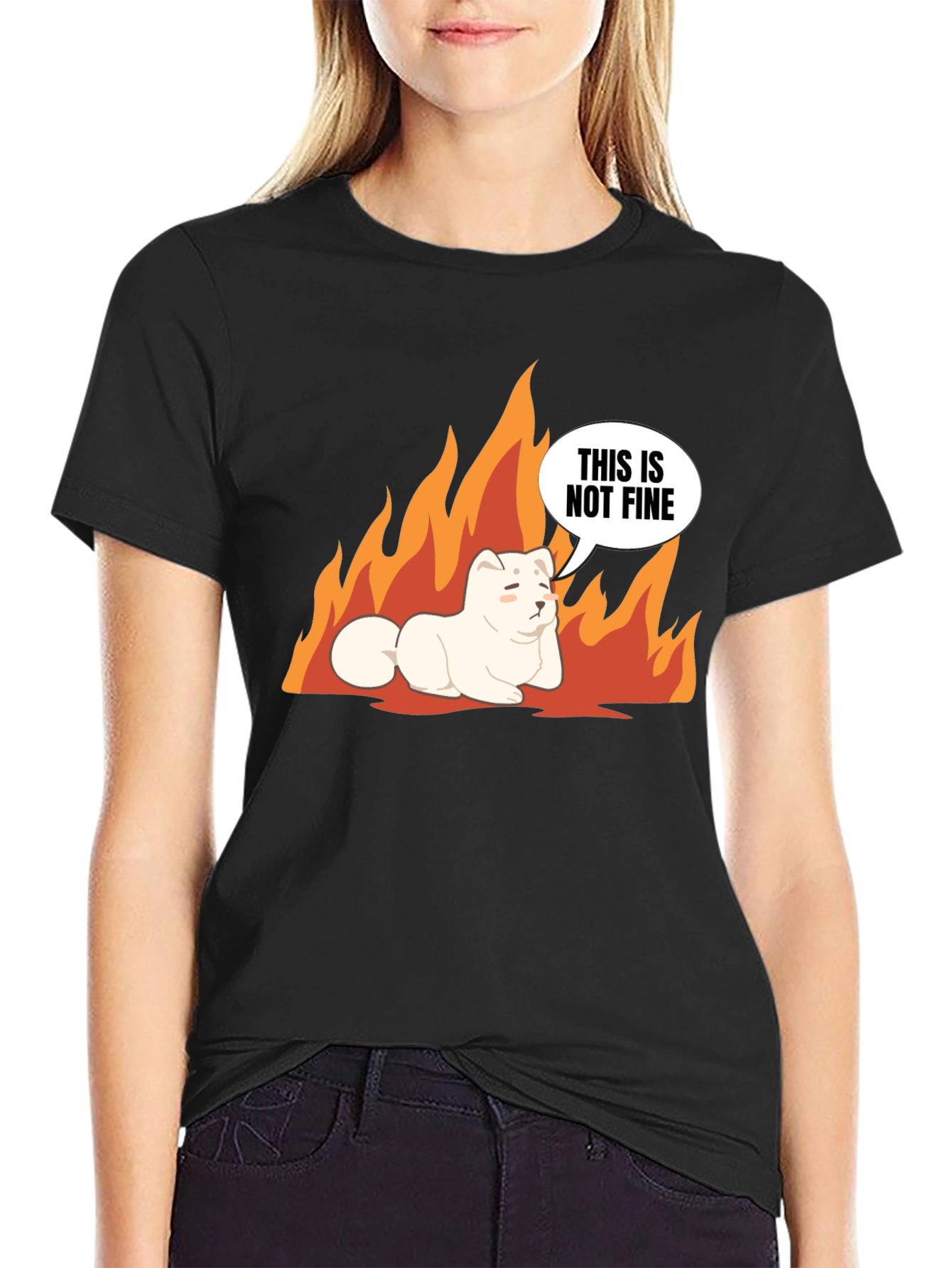 This is Not Fine Dog Meme T-Shirt