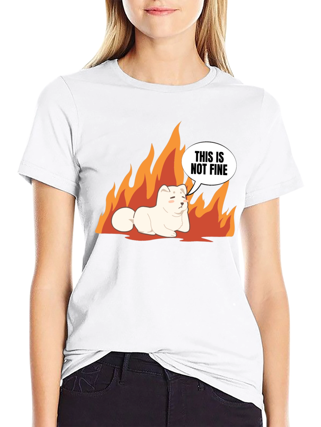 This is Not Fine Dog Meme T-Shirt