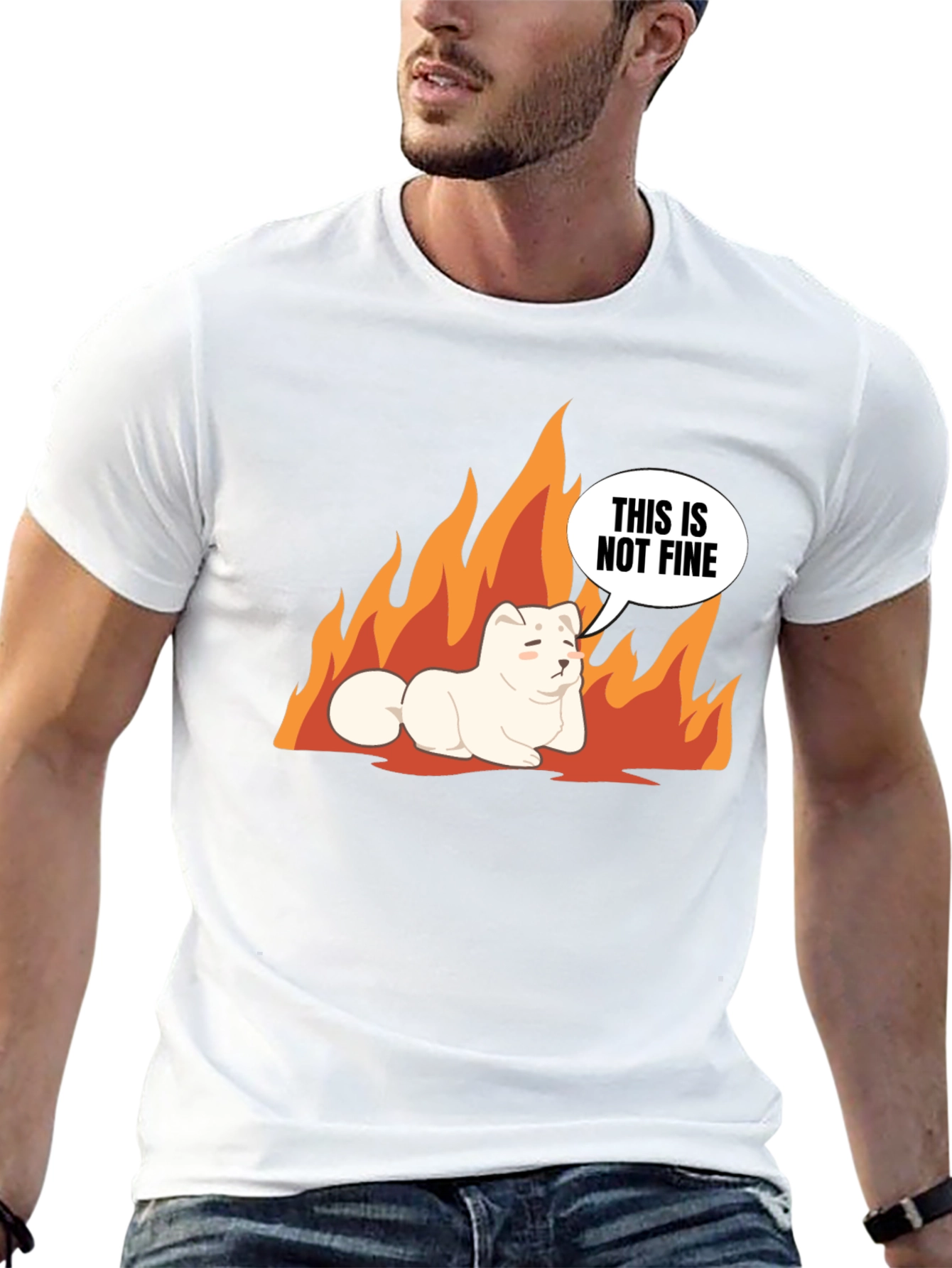 This is Not Fine Dog Meme T-Shirt