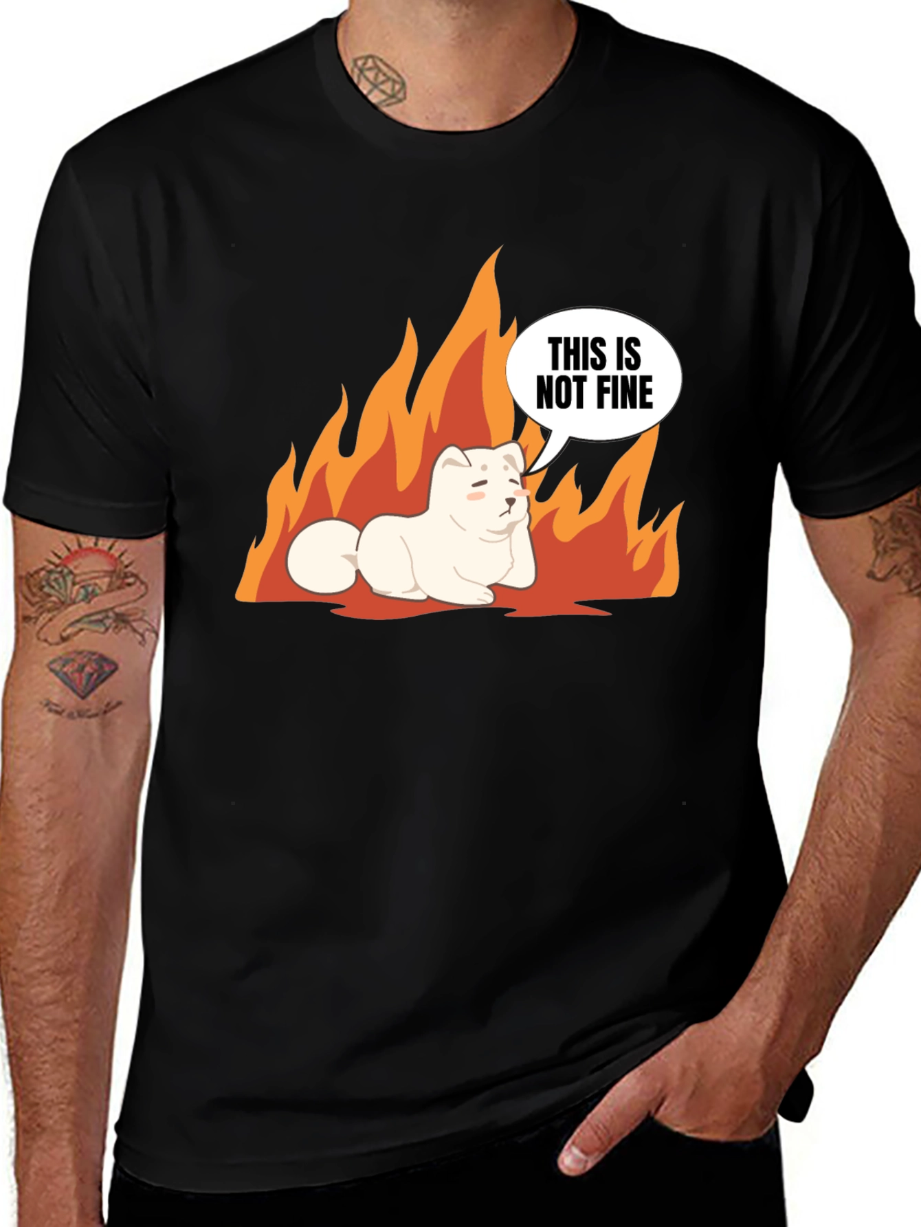 This is Not Fine Dog Meme T-Shirt